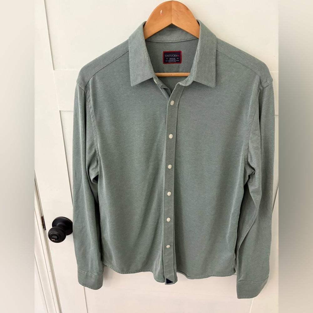 UNTUCKit Sage Green Long Sleeve Button-Down Shirt